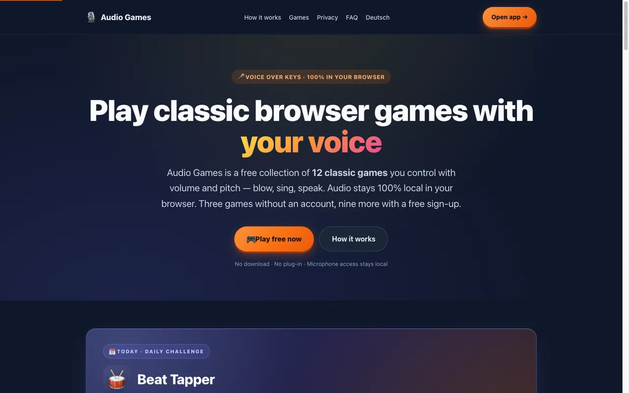 Audio Games preview