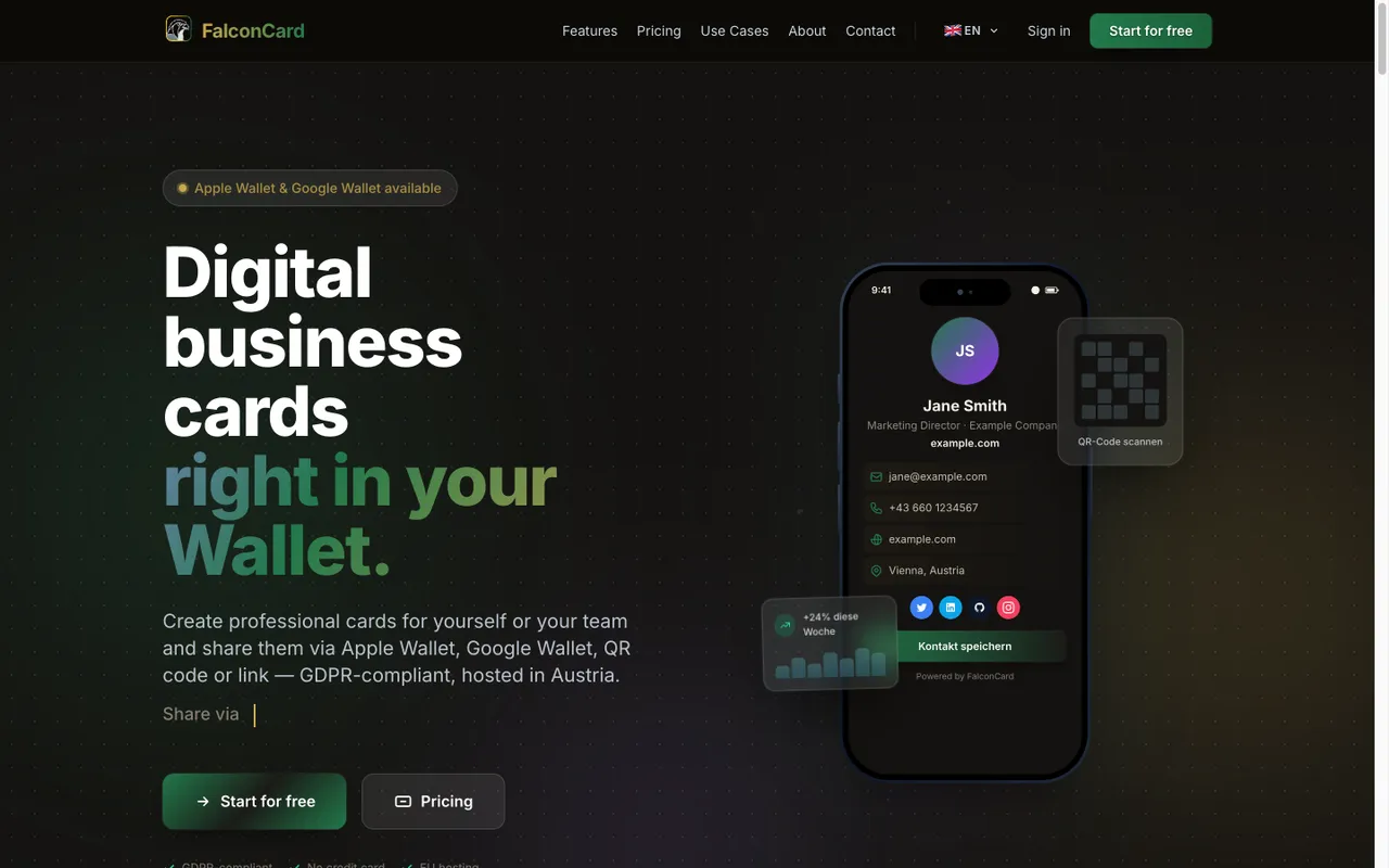 FalconCard preview