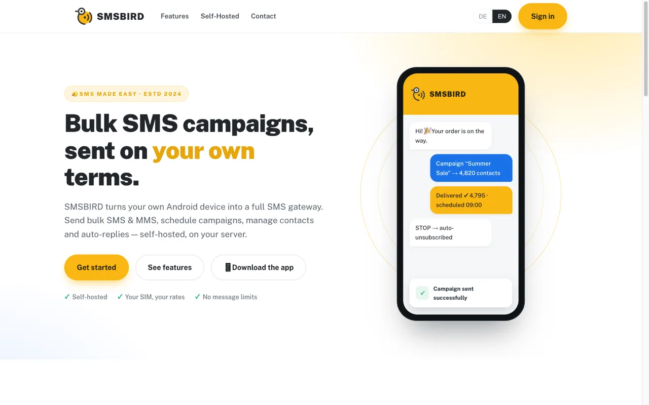 SMSBIRD preview