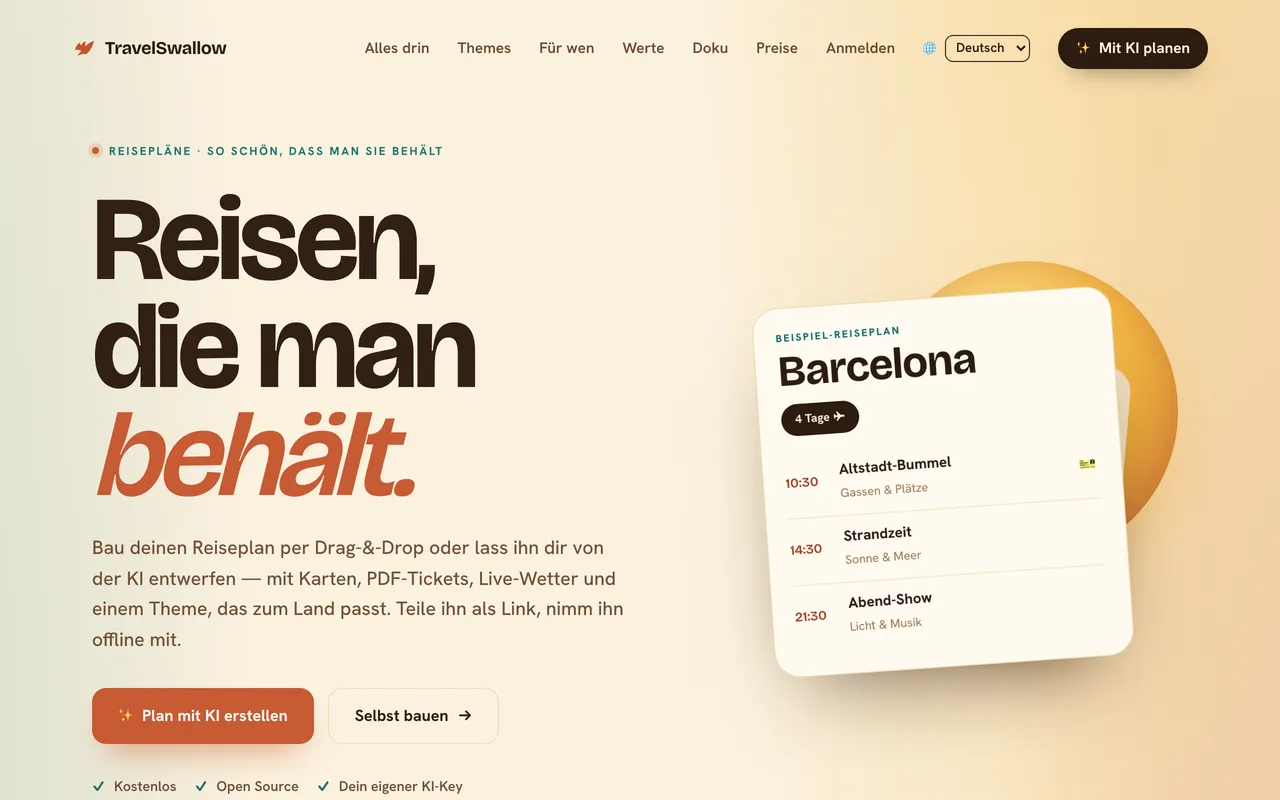 TravelSwallow preview